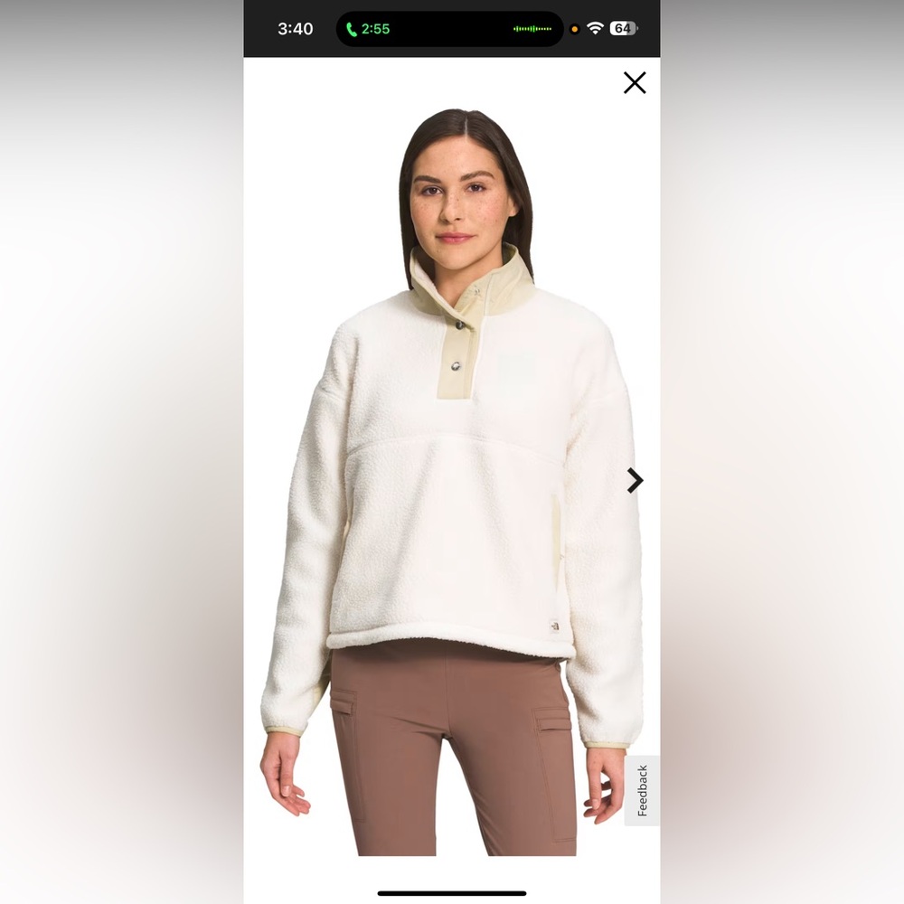 The North Face Gardenia White Fleece Pullover